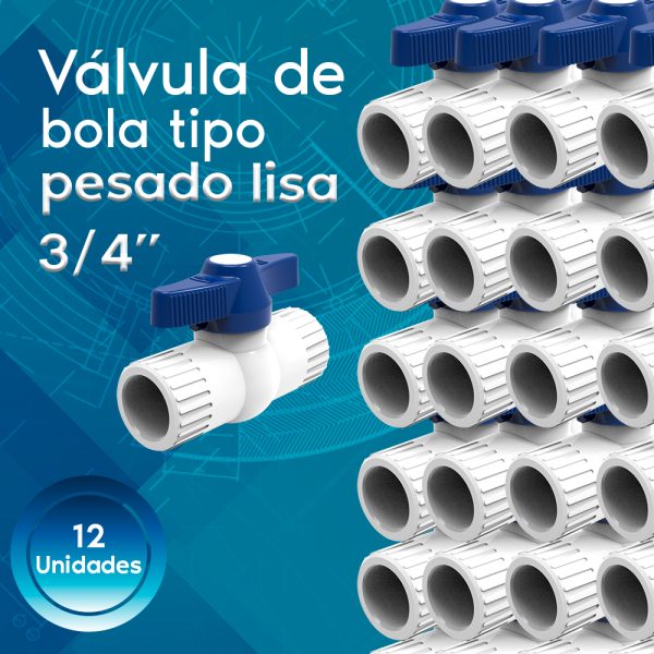 Válvula Pesada Lisa 3/4"
